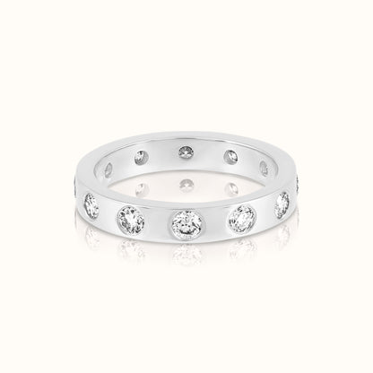 Flush Set Eternity Lab Grown Diamond Ring