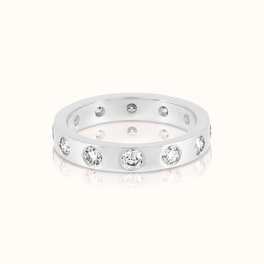 Flush Set Eternity Lab Grown Diamond Ring