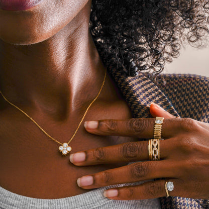 Four Row Staked Lab Grown Diamond Ring