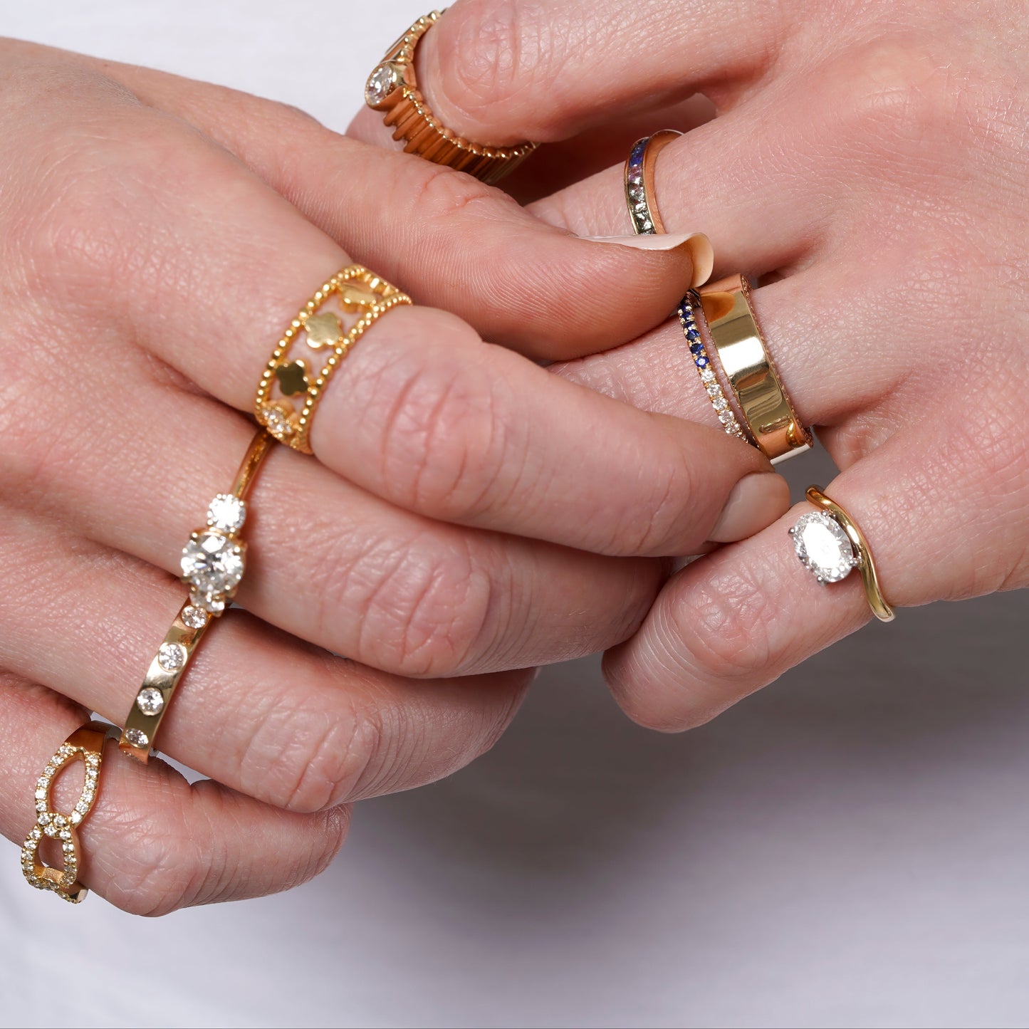 Flush Set Eternity Lab Grown Diamond Ring