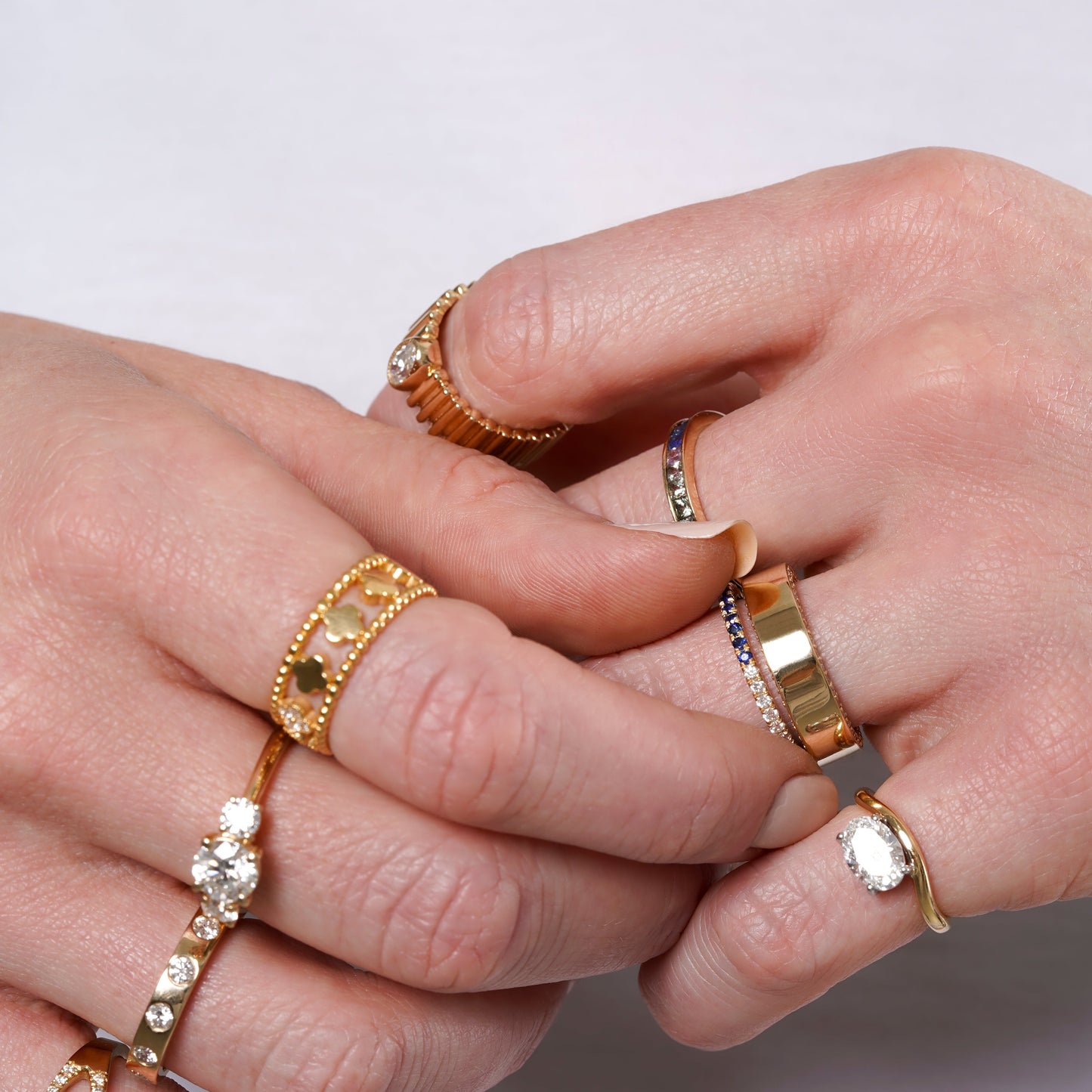 5MM Cigar Band with Lab Grown Diamond