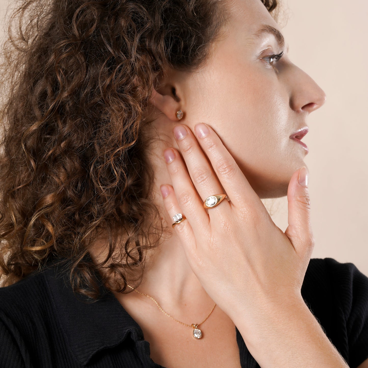 Bezel Set IGI Certified Lab Grown Diamond Oval Cut Pendant Necklace