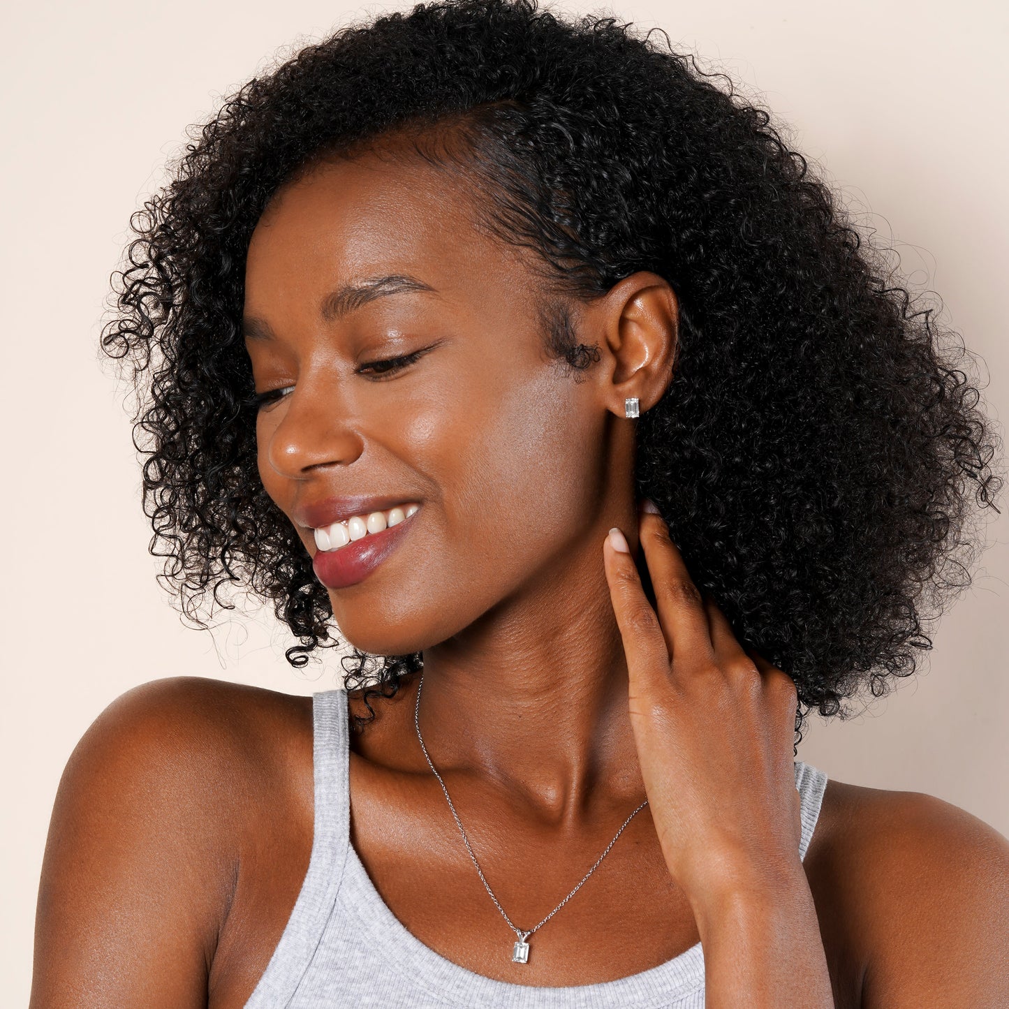 Solitaire Emerald Lab Grown Diamond Signature Set