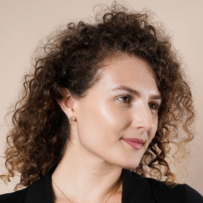 IGI Cerified Heart Cut Bezel Set Lab Grown Diamond Stud Earring