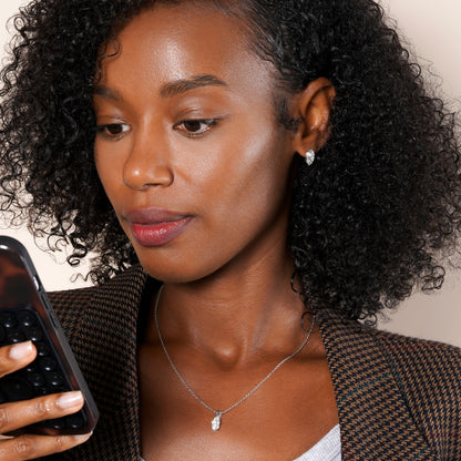 IGI Certified Solitaire Lab Grown Diamond Marquise Cut Pendant Necklace