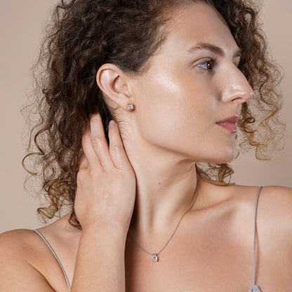 Solitaire Asscher Lab Grown Diamond Signature Set