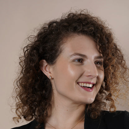 IGI Certified Pear Cut Bezel Set Lab Grown Diamond Stud Earring