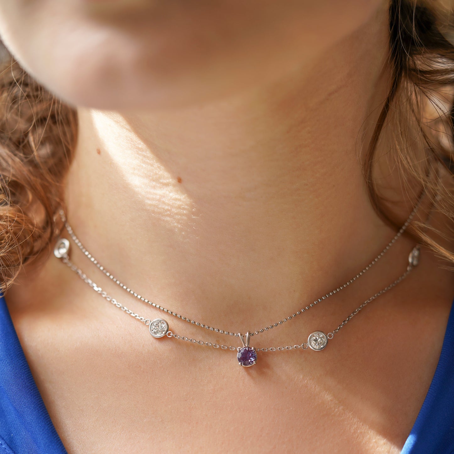 Lab Grown Alexandrite- June Birthstone Charm Pendant