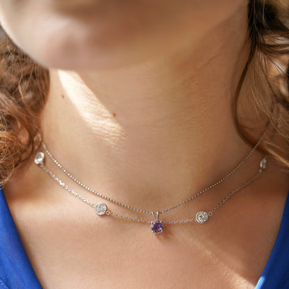 Lab Grown Alexandrite- June Birthstone Charm Pendant