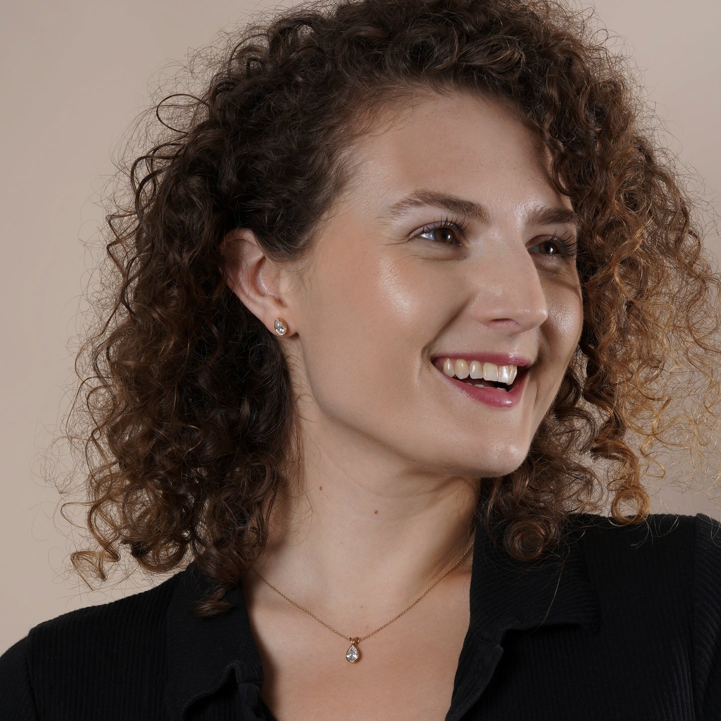 Bezel Pear Lab Grown Diamond Signature Set