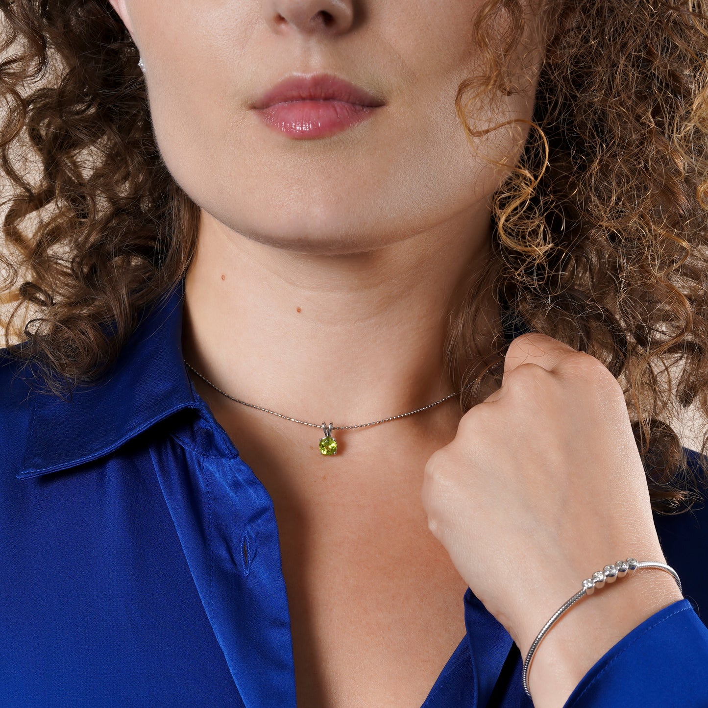 Natural Peridot - August Birthstone Charm Pendant