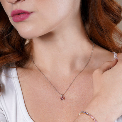 Natural Pink Tourmaline - October Brithstone Charm Pendant