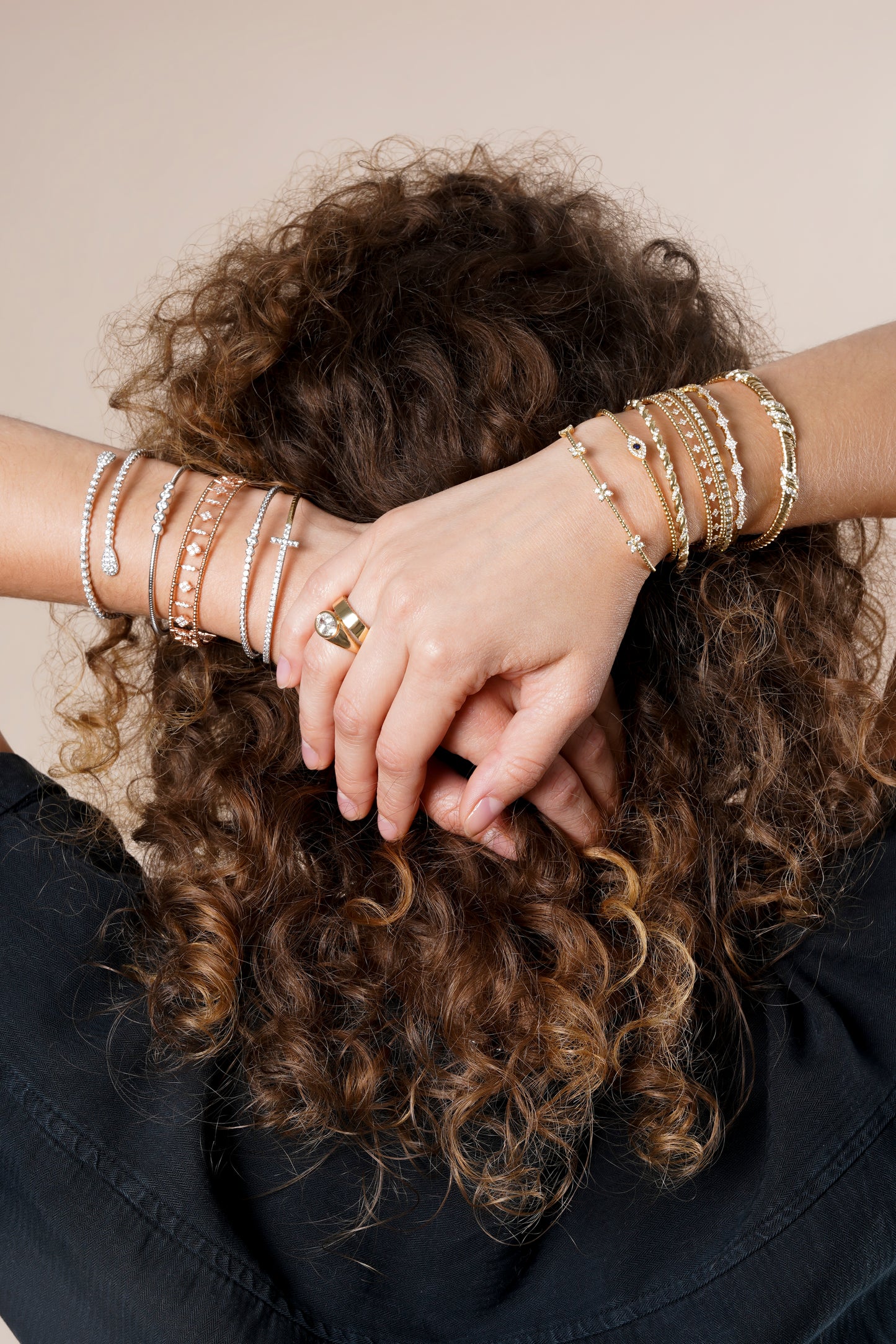 Lab Grown Diamond Pentagon Illusion Flexible Bangle