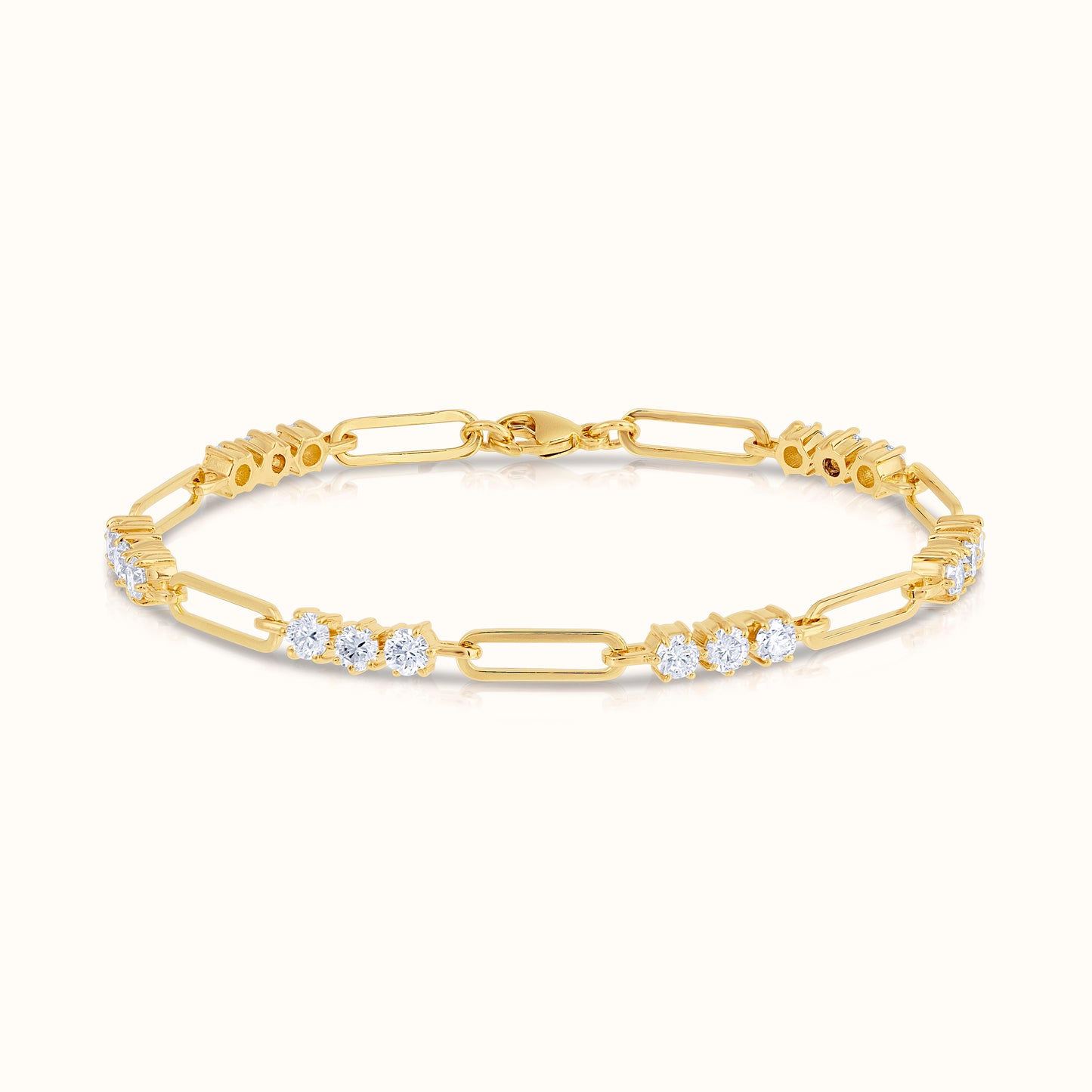 Trio Natural Diamond Link Bracelet - AVIR New York