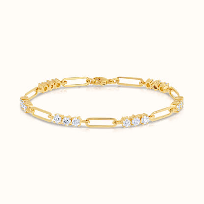 Trio Natural Diamond Link Bracelet - AVIR New York