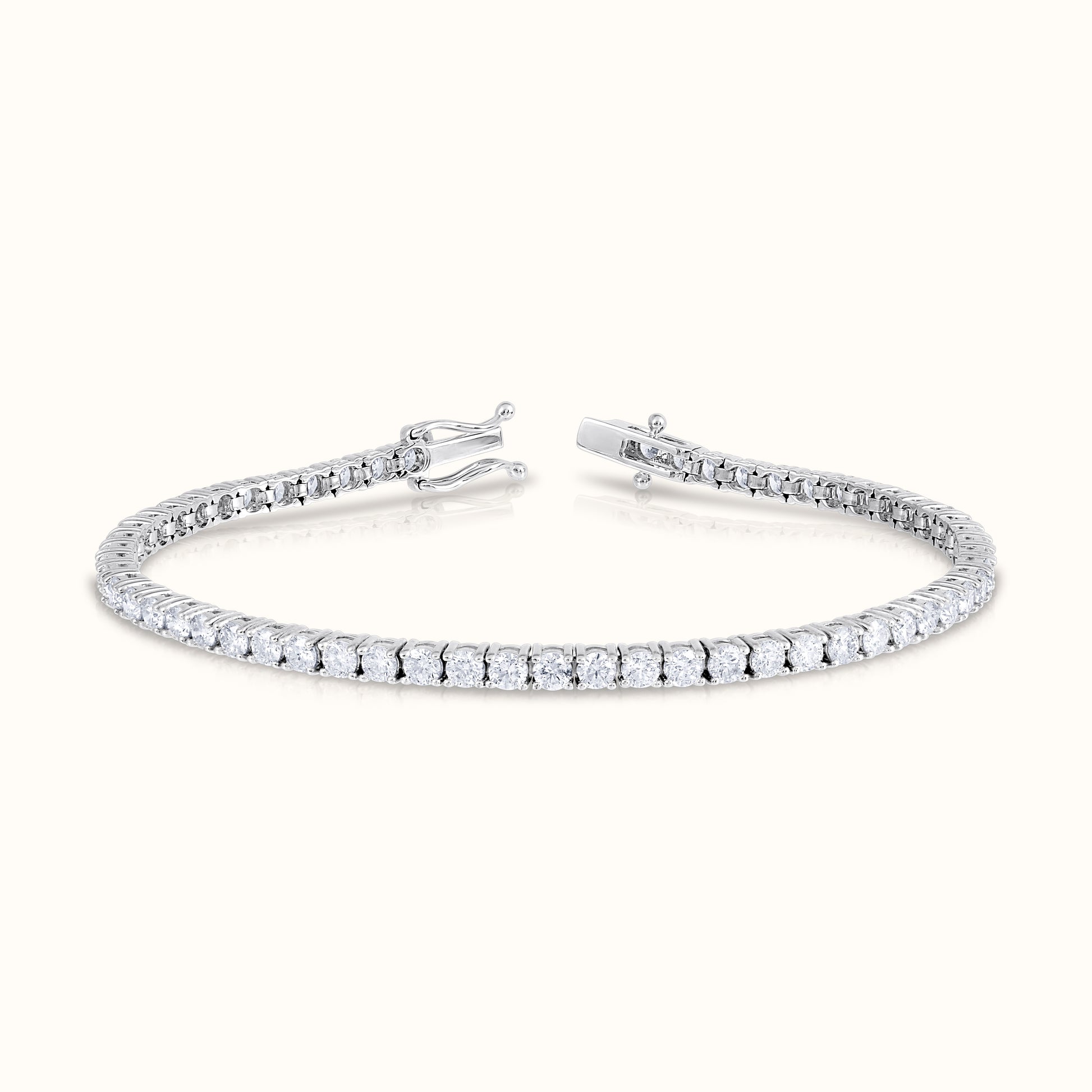 Classic 4 Prong Natural Diamond Tennis Bracelet - AVIR New York