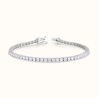Classic 4 Prong Natural Diamond Tennis Bracelet - AVIR New York