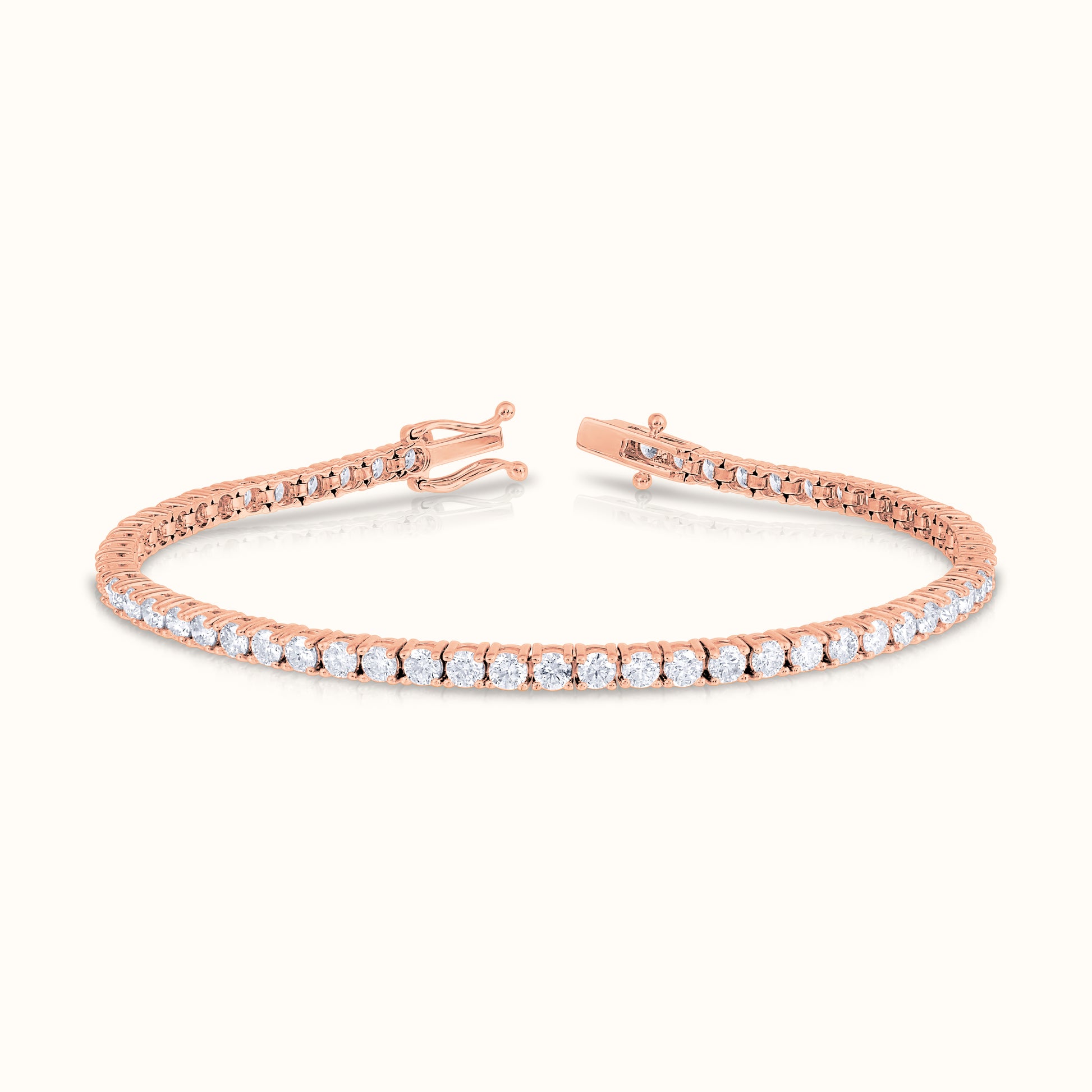 Classic 4 Prong Natural Diamond Tennis Bracelet - AVIR New York
