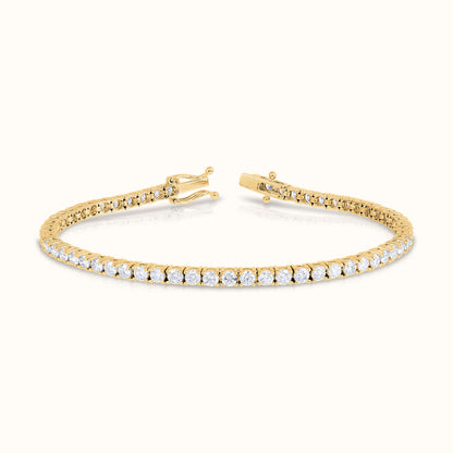 Classic 4 Prong Natural Diamond Tennis Bracelet - AVIR New York