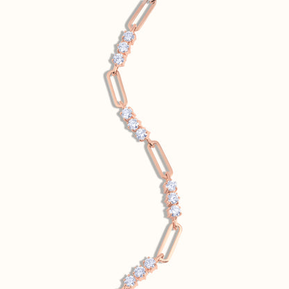 Trio Natural Diamond Link Bracelet - AVIR New York