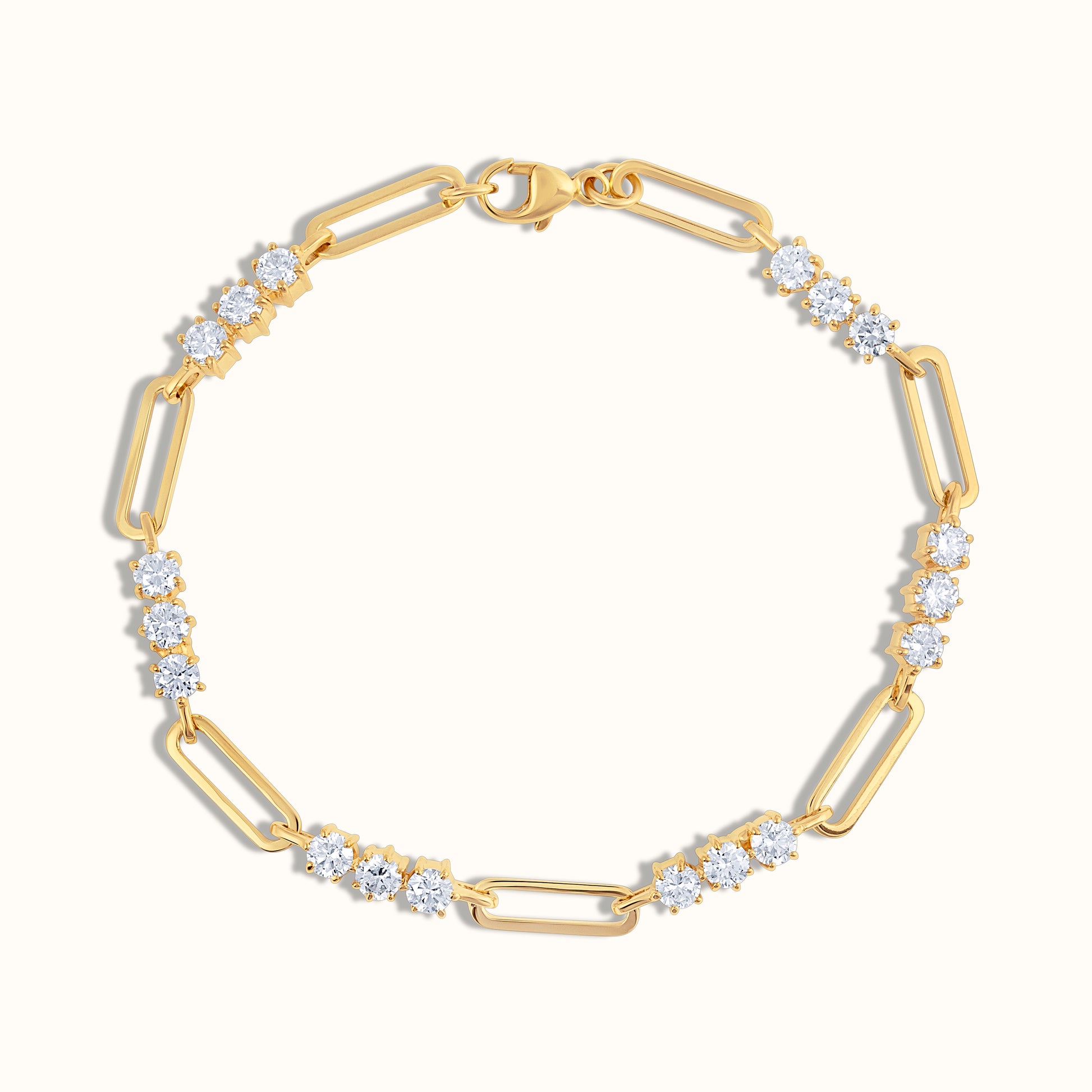 Trio Natural Diamond Link Bracelet - AVIR New York