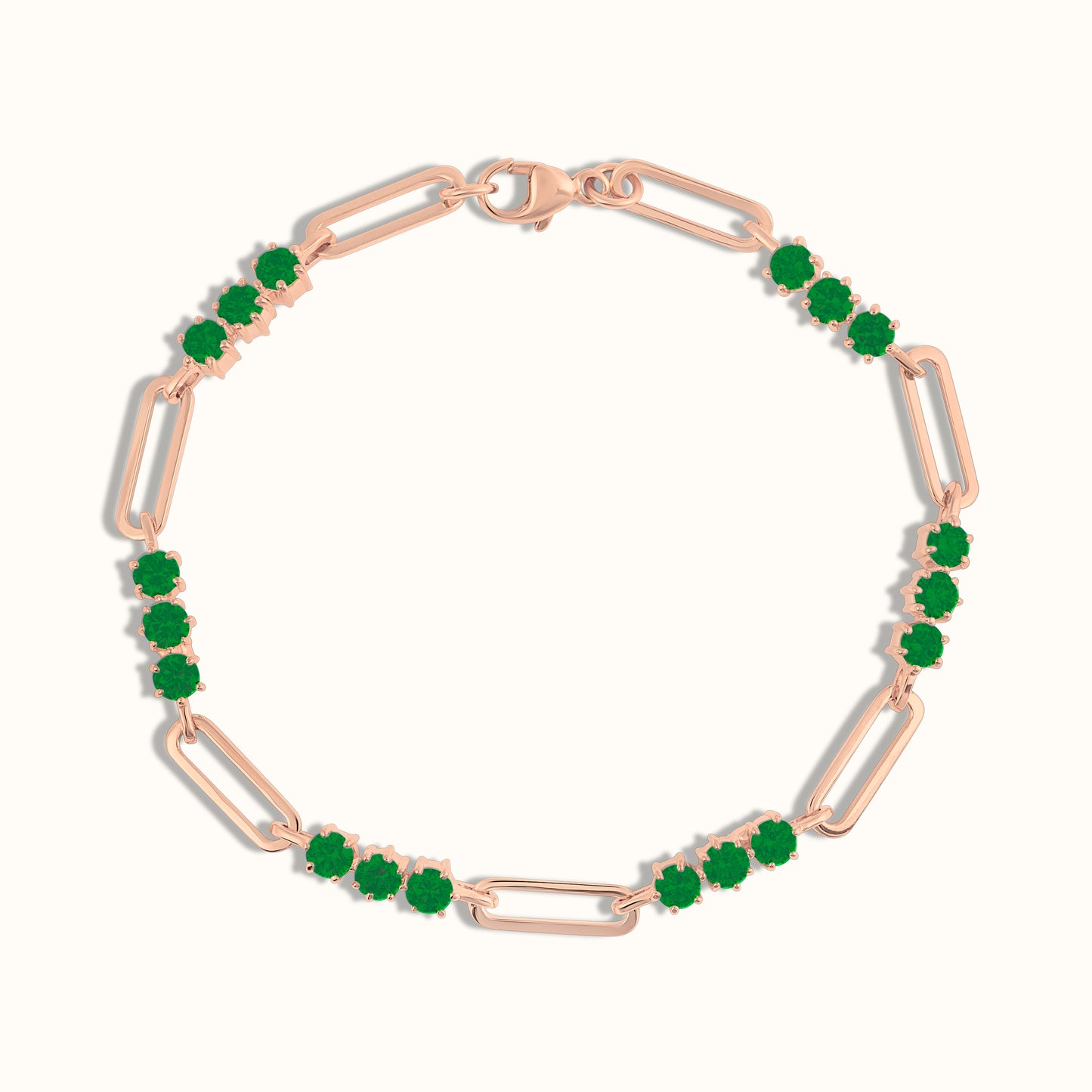Trio Colour Stone Link Bracelet - AVIR New York