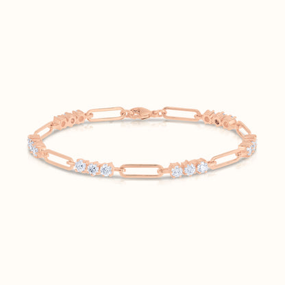 Trio Natural Diamond Link Bracelet - AVIR New York