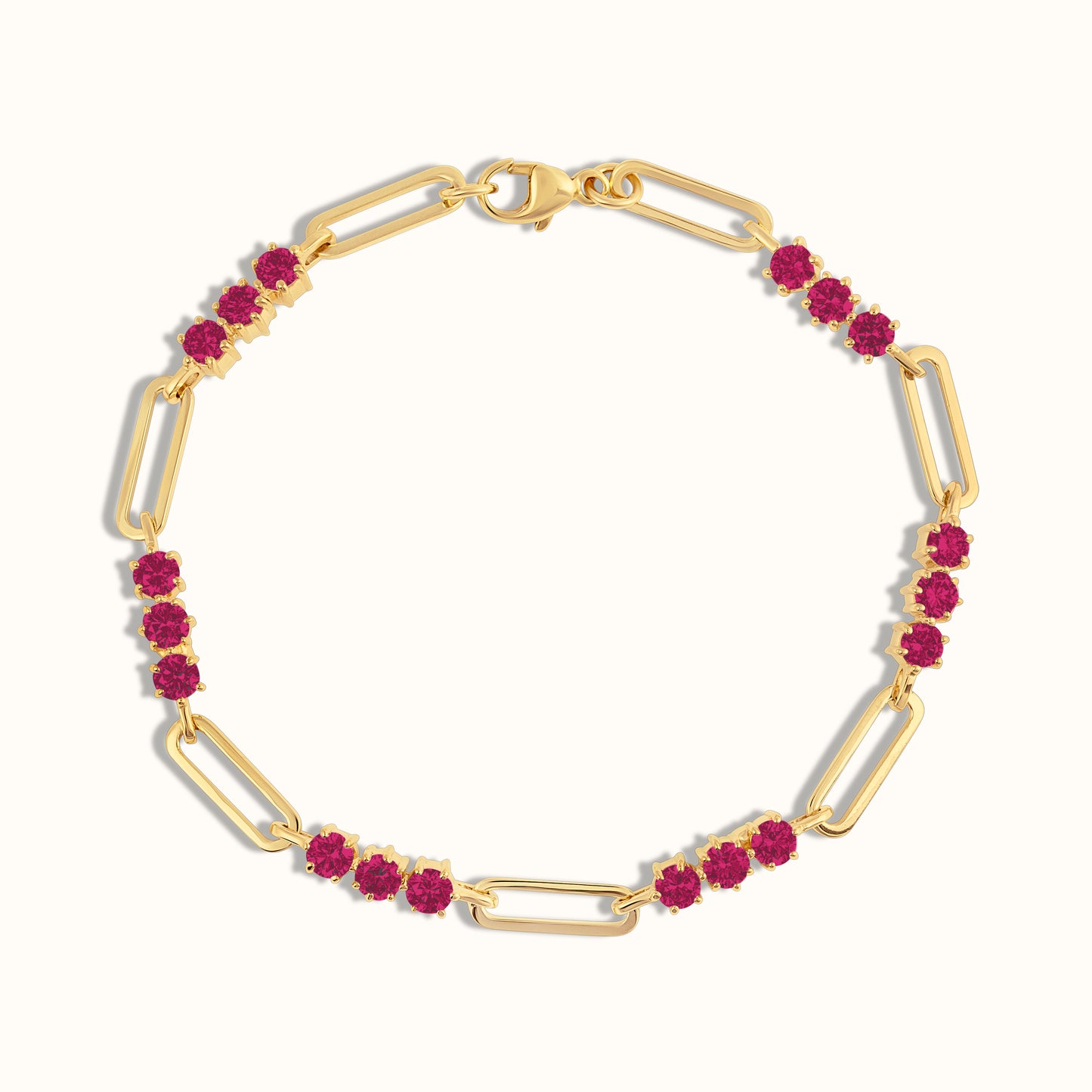 Trio Colour Stone Link Bracelet - AVIR New York