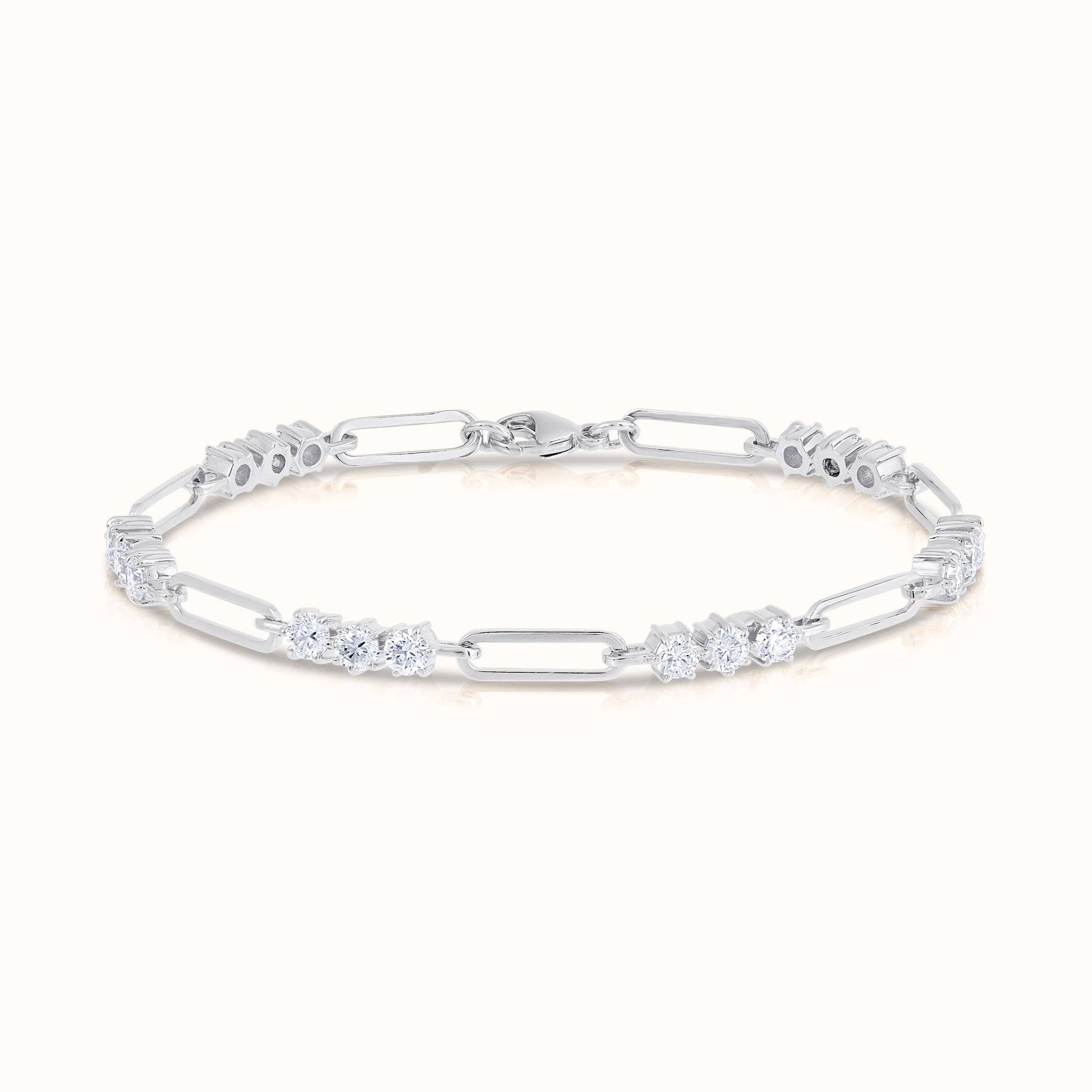 Trio Natural Diamond Link Bracelet - AVIR New York