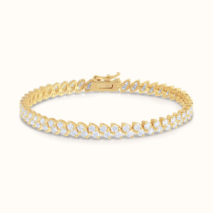 Marquise Shaped Illusion Natural Diamond Tennis Bracelet - AVIR New York