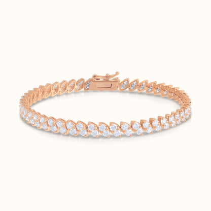Marquise Shaped Illusion Natural Diamond Tennis Bracelet - AVIR New York