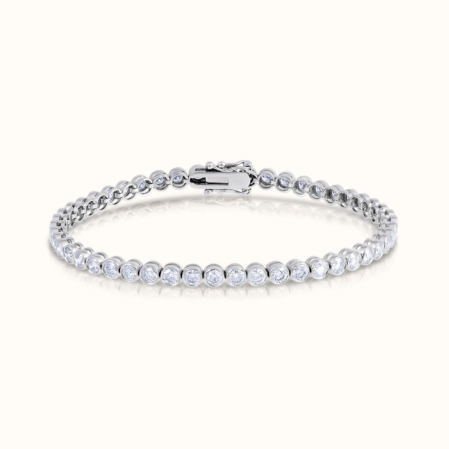 Bezel Set Natural Diamond Tennis Bracelet - AVIR New York