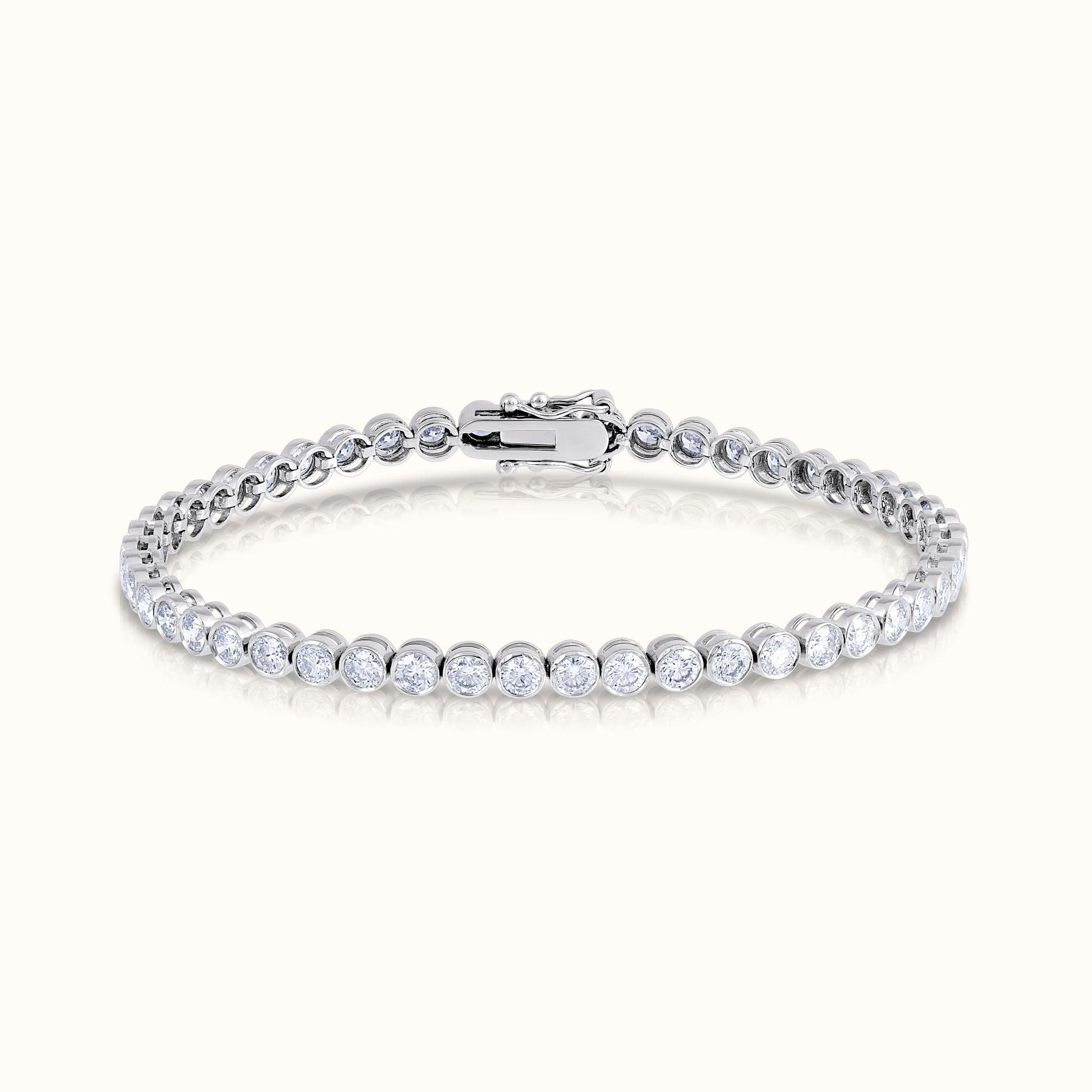 Bezel Set Natural Diamond Tennis Bracelet - AVIR New York