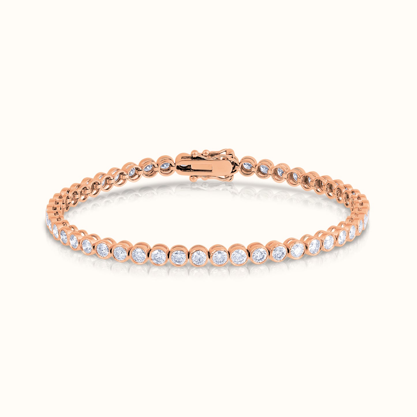 Bezel Set Natural Diamond Tennis Bracelet - AVIR New York