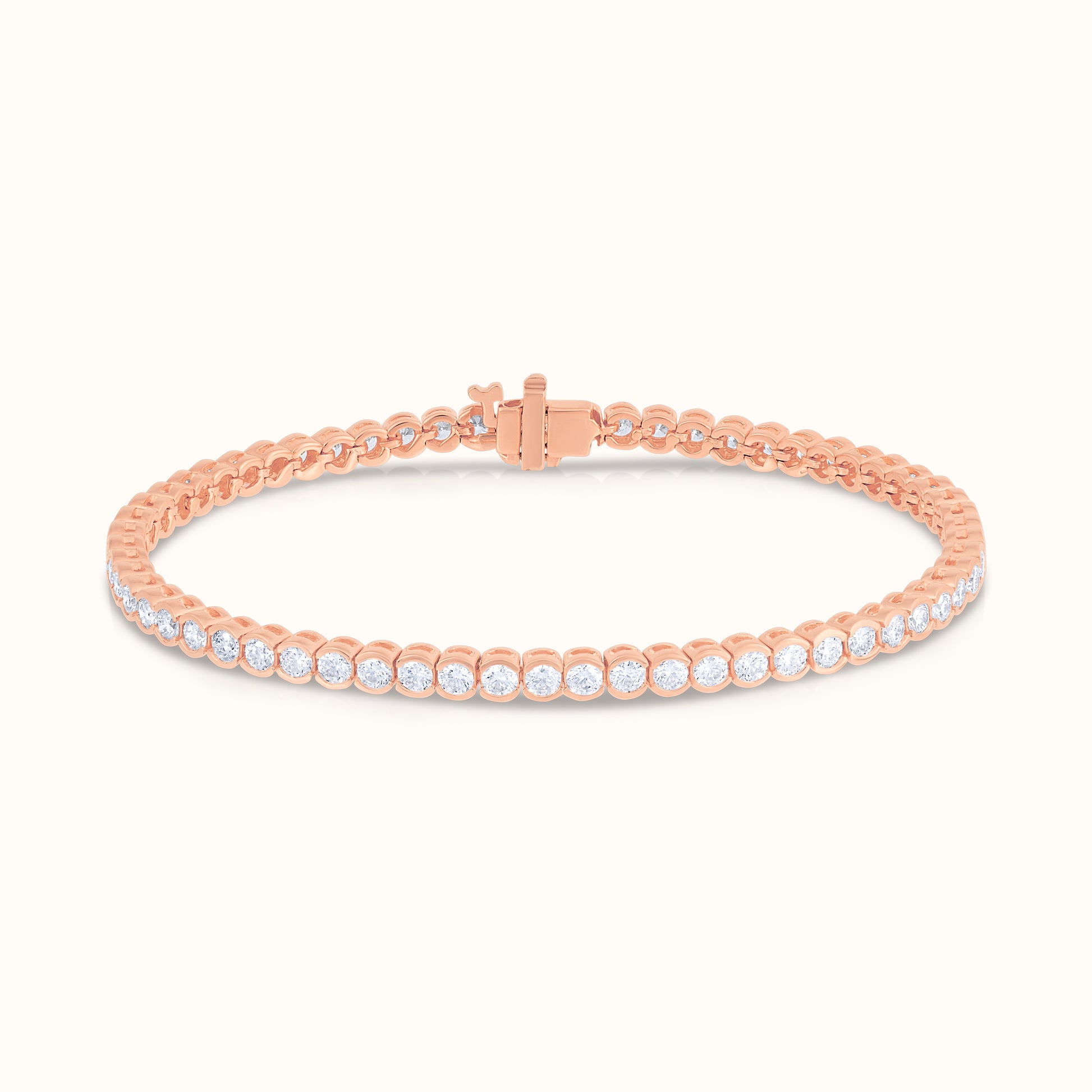 Bezel Set Lab Grown Diamond Solitaire 16 Inch Necklace, Stud Earrings and Bracelet Set - AVIR New York