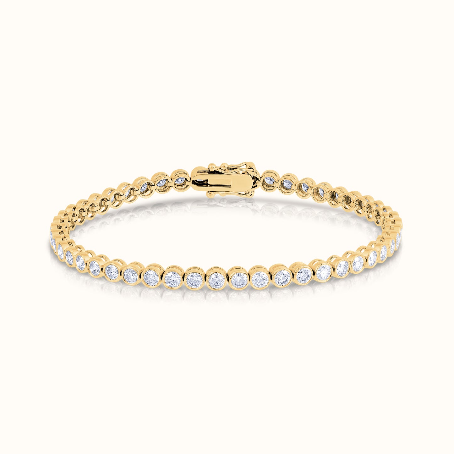 Bezel Set Natural Diamond Tennis Bracelet - AVIR New York