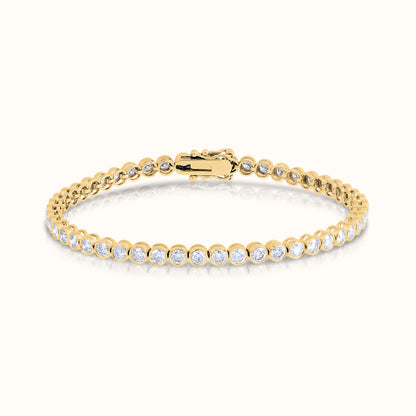 Bezel Set Natural Diamond Tennis Bracelet - AVIR New York