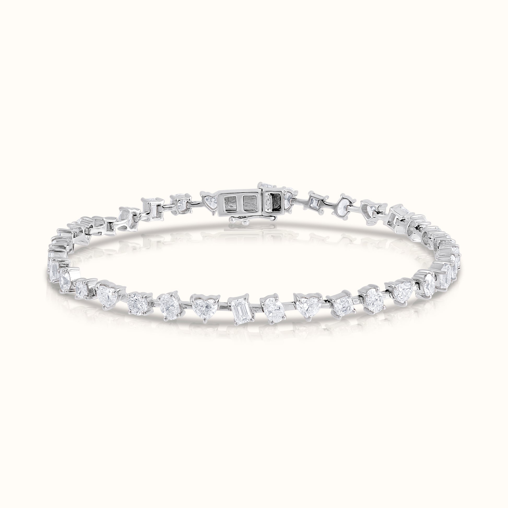 Multi-shape Natural Diamond Tennis Bracelet - AVIR New York