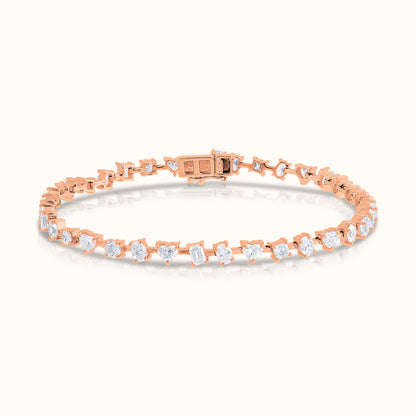 Multi-shape Natural Diamond Tennis Bracelet - AVIR New York