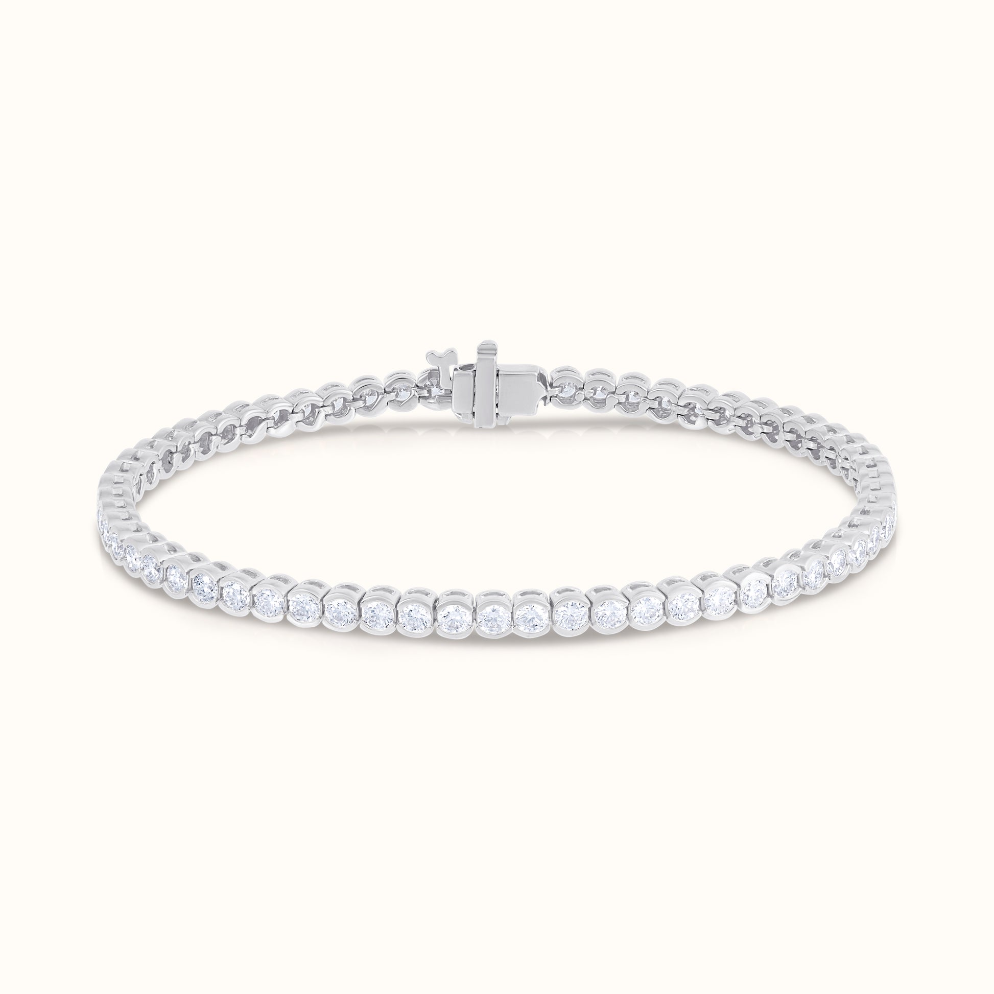 Bezel Set Lab Grown Diamond Solitaire 16 Inch Necklace, Stud Earrings and Bracelet Set - AVIR New York