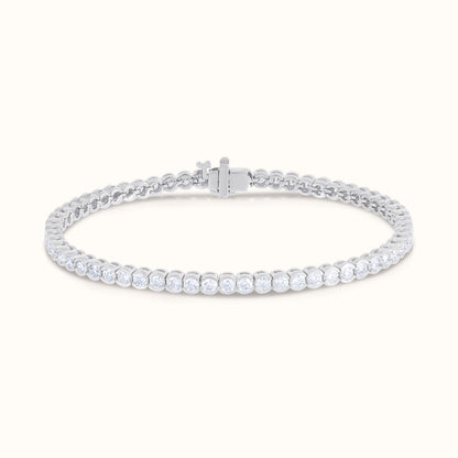 Bezel Set Lab Grown Diamond Solitaire 16 Inch Necklace, Stud Earrings and Bracelet Set - AVIR New York
