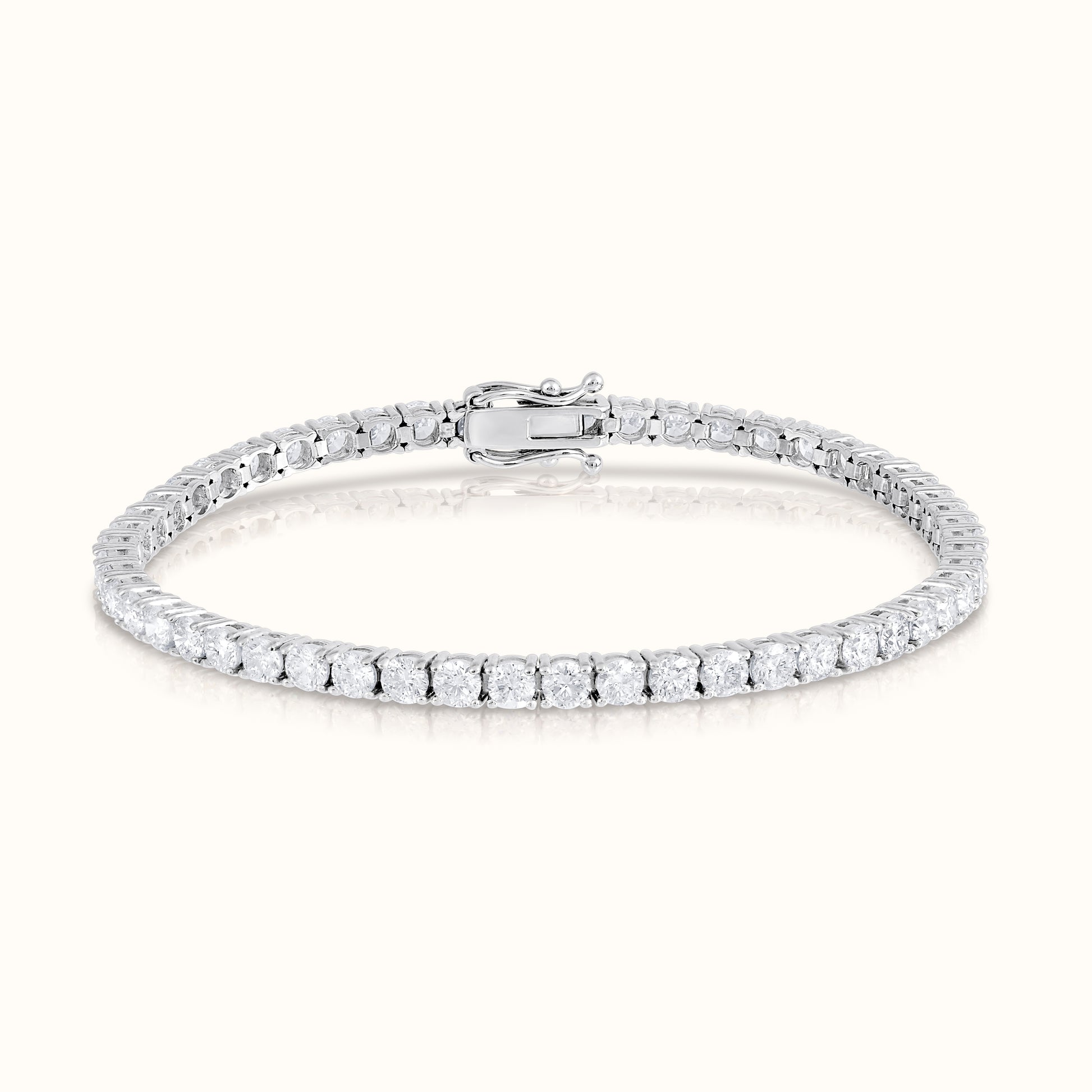 Classic 4 Prong Natural Diamond Tennis Bracelet - AVIR New York