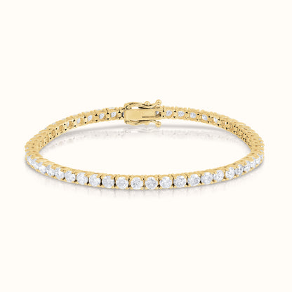 Classic 4 Prong Natural Diamond Tennis Bracelet - AVIR New York