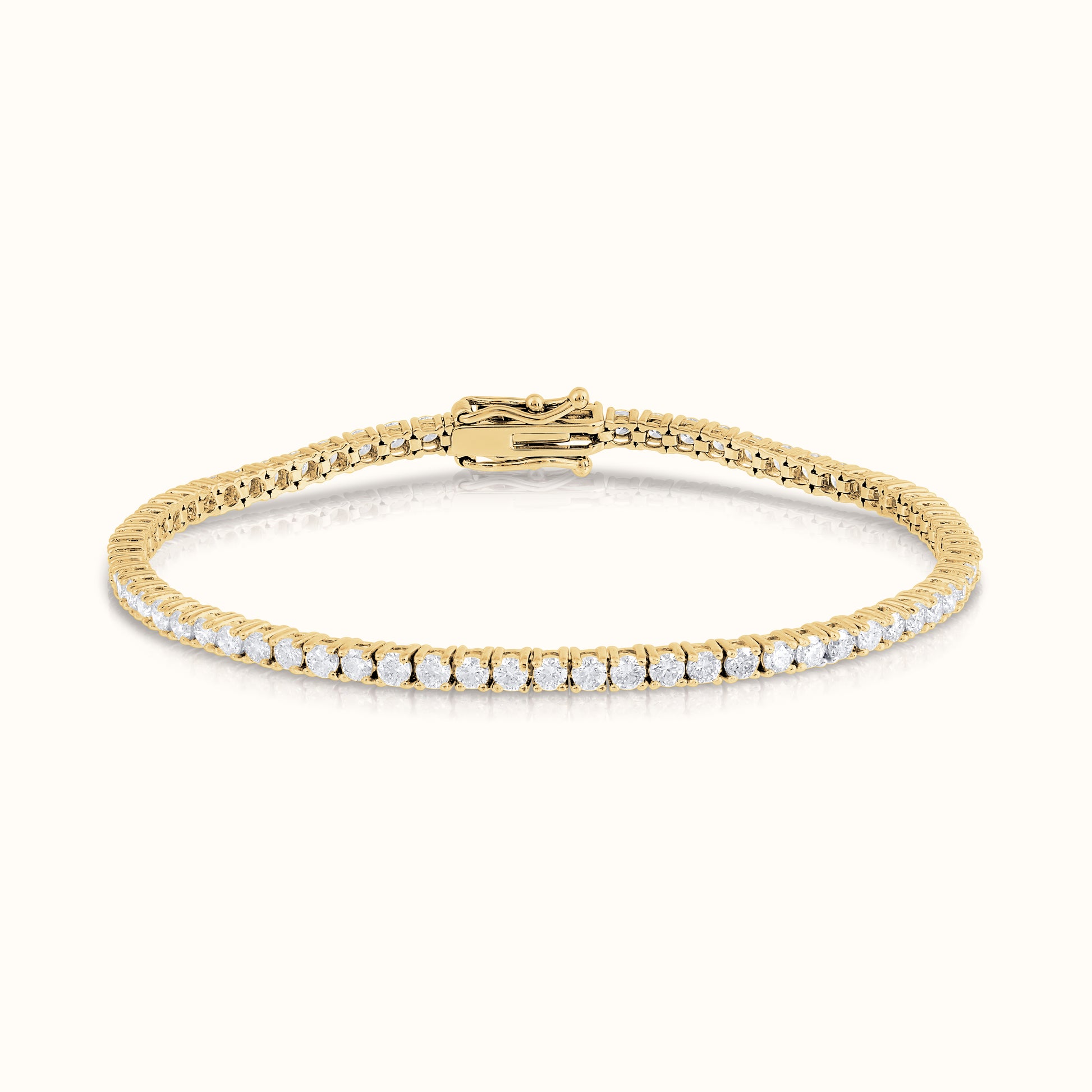 Classic 4 Prong Natural Diamond Tennis Bracelet - AVIR New York