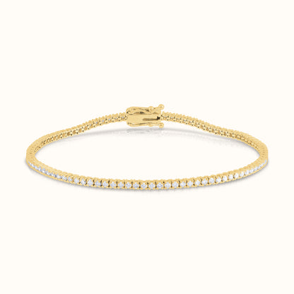 Classic 4 Prong Natural Diamond Tennis Bracelet - AVIR New York