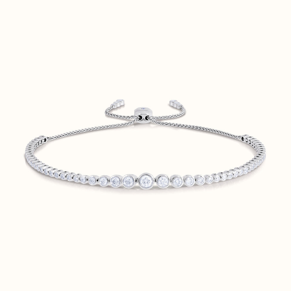 Graduated Bezel Set Bolo Lab Grown Diamond Bracelet – AVIR New York