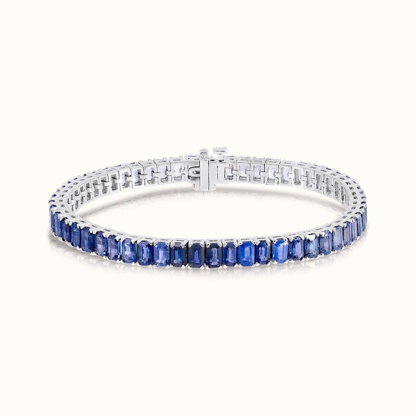 Sapphire Emerald Cut Tennis Bracelet - AVIR New York
