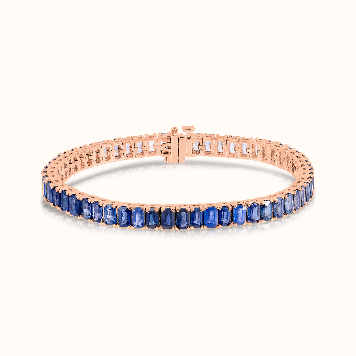 Sapphire Emerald Cut Tennis Bracelet - AVIR New York