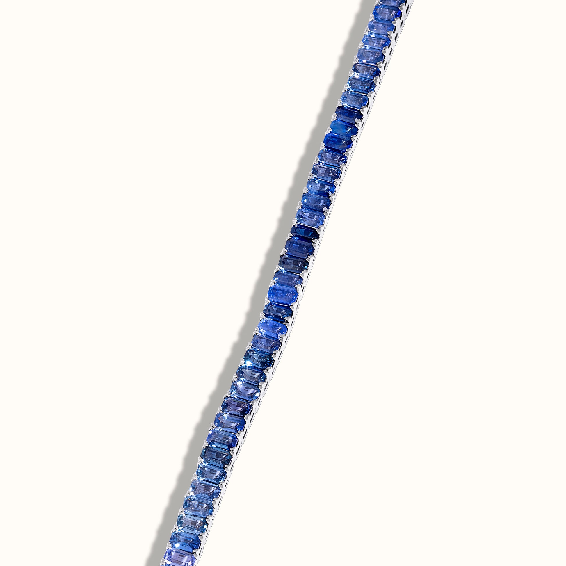 Sapphire Emerald Cut Tennis Bracelet - AVIR New York