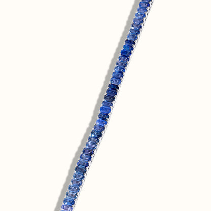Sapphire Emerald Cut Tennis Bracelet - AVIR New York